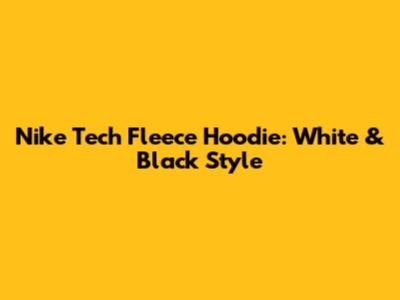 Nike Tech Fleece Hoodie: White & Black Style