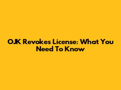 OJK Revokes License: What You Need To Know