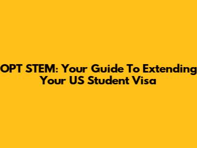 OPT STEM: Your Guide To Extending Your US Student Visa