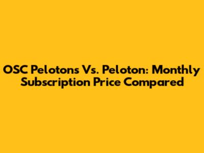 OSC Pelotons Vs. Peloton: Monthly Subscription Price Compared