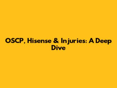 OSCP, Hisense & Injuries: A Deep Dive