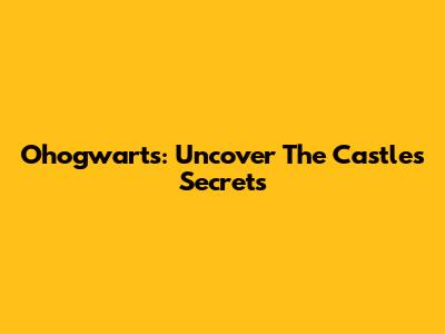 Ohogwarts: Uncover The Castle's Secrets