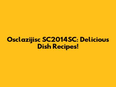 Osclazijisc SC2014SC: Delicious Dish Recipes!