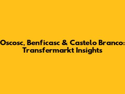 Oscosc, Benficasc & Castelo Branco: Transfermarkt Insights