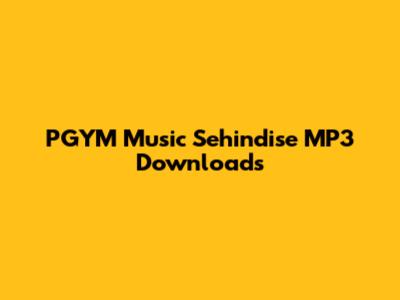 PGYM Music Sehindise MP3 Downloads