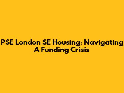 PSE London SE Housing: Navigating A Funding Crisis