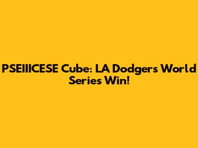 PSEIIICESE Cube: LA Dodgers World Series Win!
