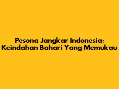 Pesona Jangkar Indonesia: Keindahan Bahari Yang Memukau