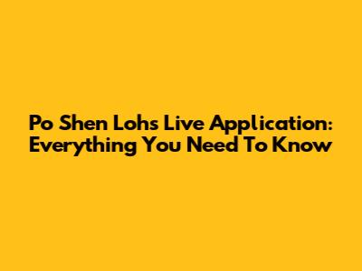 Po Shen Loh's Live Application: Everything You Need To Know