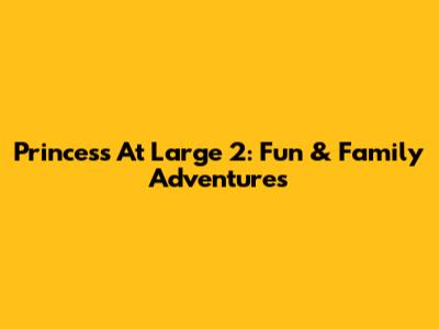 Princess At Large 2: Fun & Family Adventures