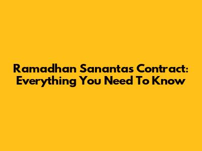 Ramadhan Sananta's Contract: Everything You Need To Know