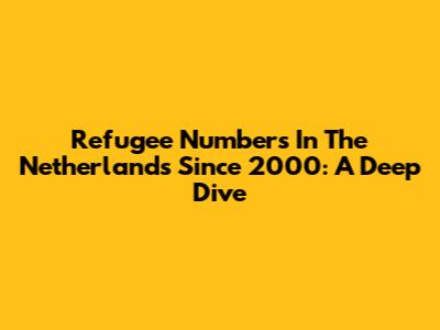 Refugee Numbers In The Netherlands Since 2000: A Deep Dive