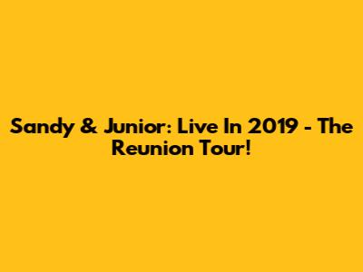Sandy & Junior: Live In 2019 - The Reunion Tour!