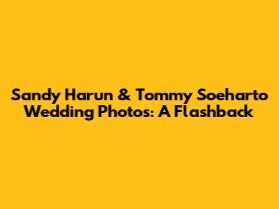 Sandy Harun & Tommy Soeharto Wedding Photos: A Flashback