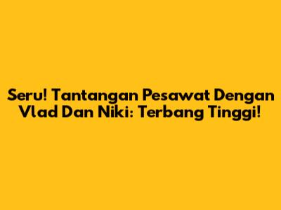 Seru! Tantangan Pesawat Dengan Vlad Dan Niki: Terbang Tinggi!