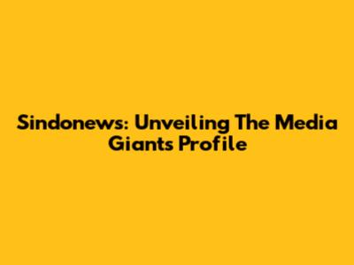 Sindonews: Unveiling The Media Giant's Profile