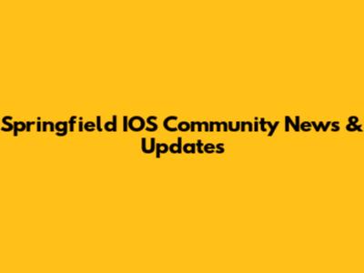 Springfield IOS Community News & Updates