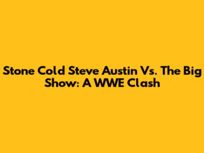 Stone Cold Steve Austin Vs. The Big Show: A WWE Clash