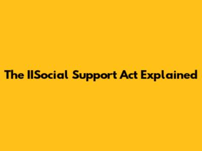 The IISocial Support Act Explained