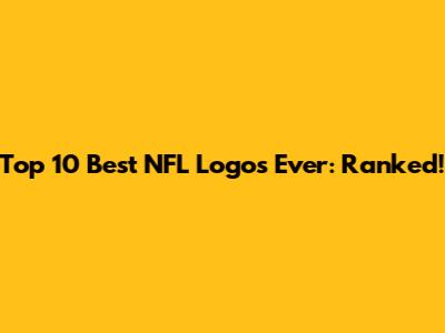 Top 10 Best NFL Logos Ever: Ranked!