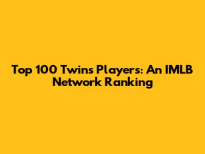 Top 100 Twins Players: An IMLB Network Ranking