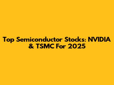 Top Semiconductor Stocks: NVIDIA & TSMC For 2025