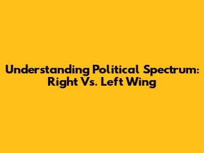 Understanding Political Spectrum: Right Vs. Left Wing