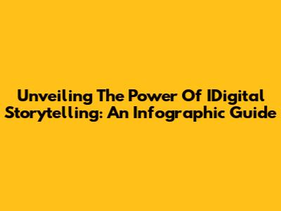 Unveiling The Power Of IDigital Storytelling: An Infographic Guide
