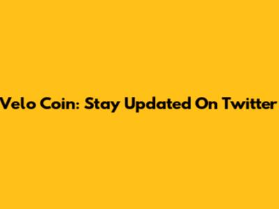 Velo Coin: Stay Updated On Twitter