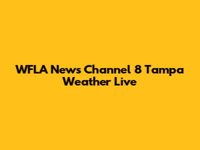 WFLA News Channel 8 Tampa Weather Live