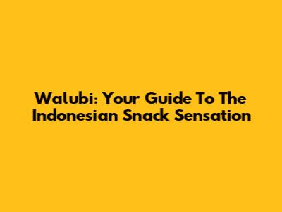 Walubi: Your Guide To The Indonesian Snack Sensation