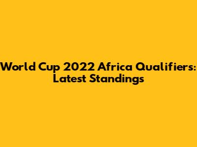 World Cup 2022 Africa Qualifiers: Latest Standings