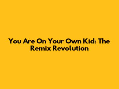 You Are On Your Own Kid: The Remix Revolution