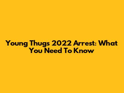 Young Thug's 2022 Arrest: What You Need To Know