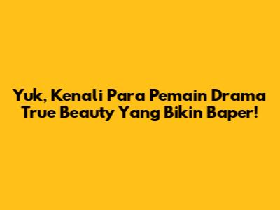 Yuk, Kenali Para Pemain Drama True Beauty Yang Bikin Baper!