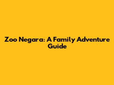 Zoo Negara: A Family Adventure Guide